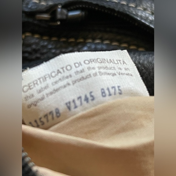 Bottega Veneta, Vintage Black w/white stitching Deerskin Leather Hobo bag - Picture 9 of 14